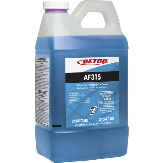Betco FastDraw 7 AF315 Disinfectant Cleaner - Concentrate - 67.6 fl oz (2.1 quart) - 67.60 oz (4.22 lb) - Citrus Floral 