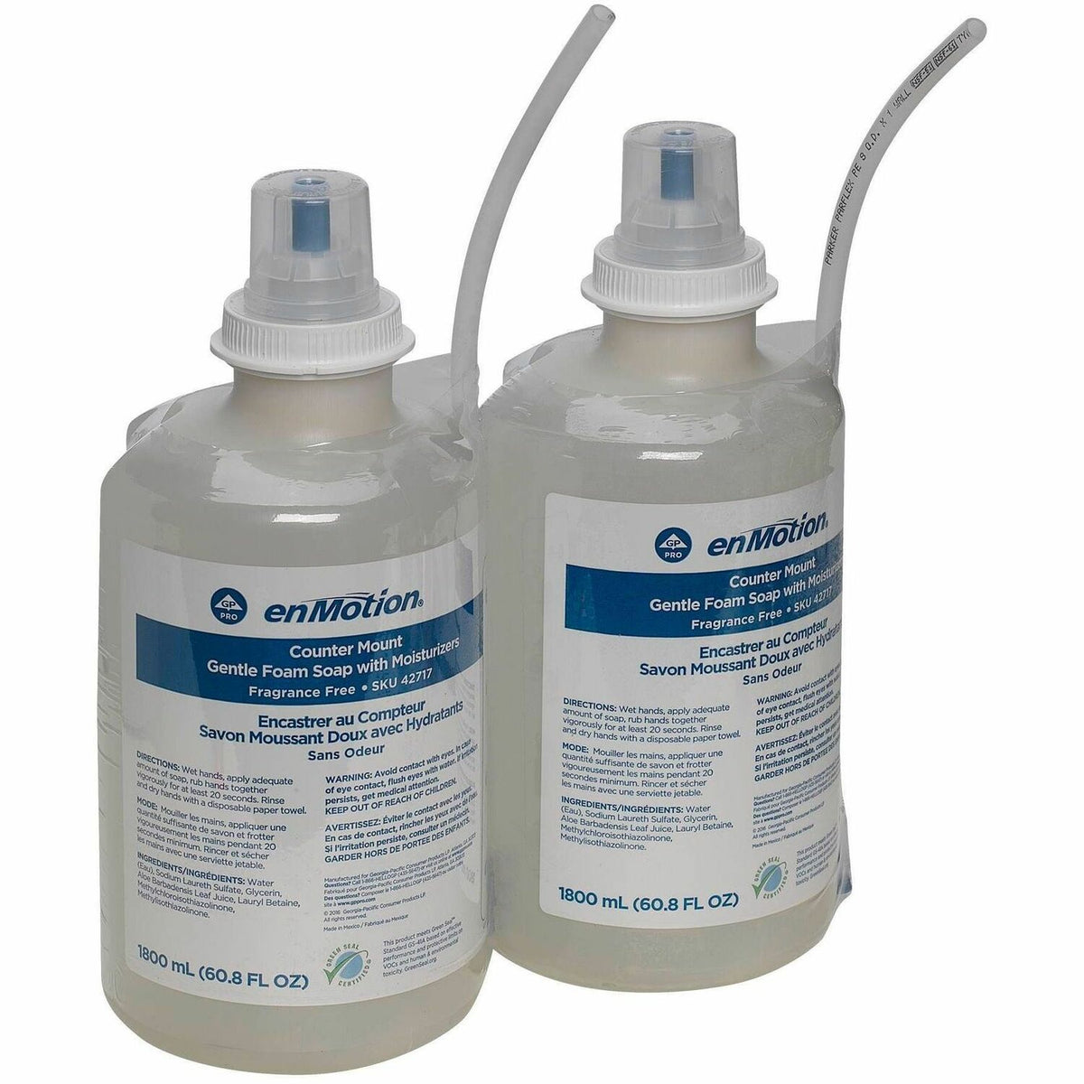 enMotion Moisturizing Foam Hand Soap, Unscented, 78 Oz, Carton Of 2 Bottles - 2.44 quart - Hand - Moisturizing - Clear -