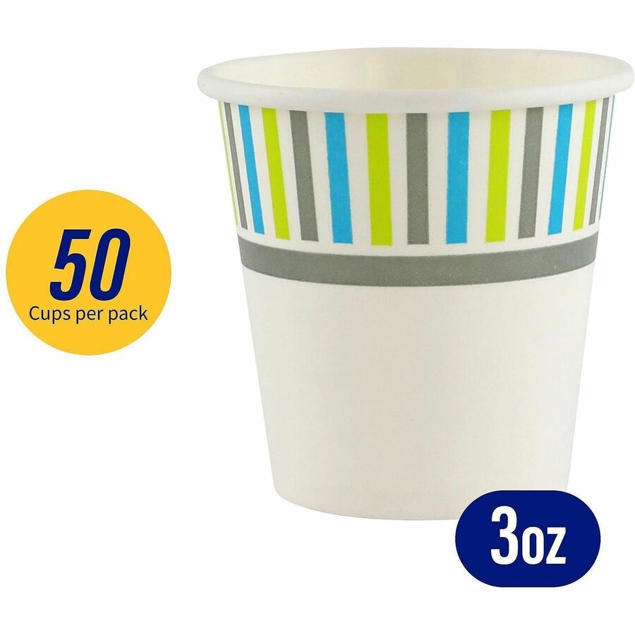 Genuine Joe 3 oz Cold Cups - 3 fl oz - White - Paper - Cold Drink, Beverage - 50 / Pack