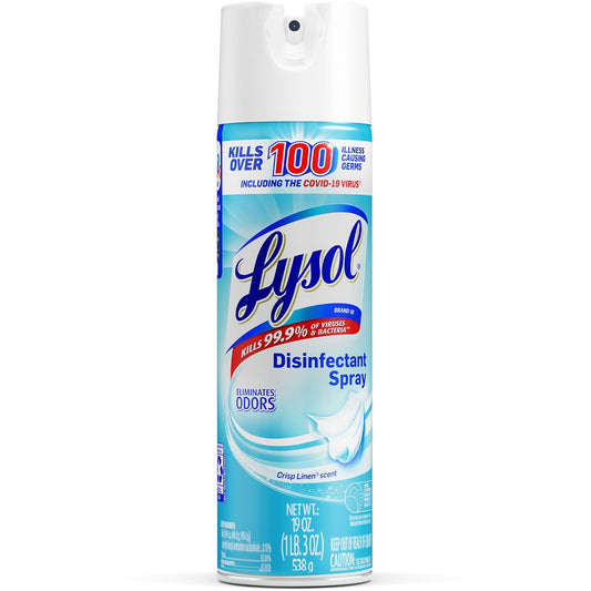 Lysol Disinfectant - For Multi Surface - Ready-To-Use - Spray - 19 fl oz (0.6 quart) - Crisp Linen Scent - Recommended F