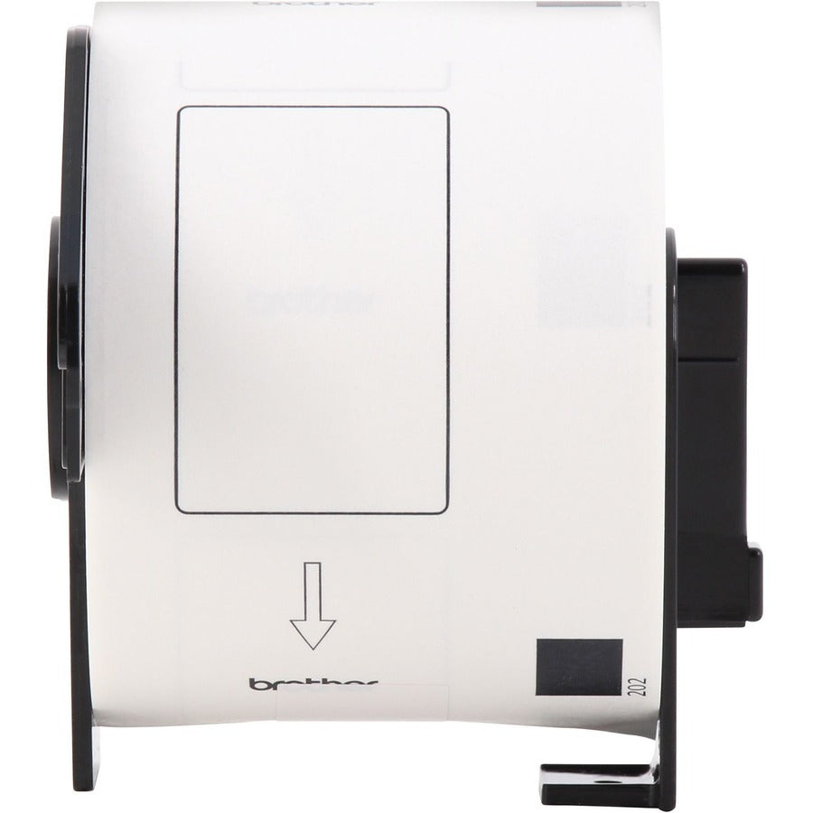 Brother DK Address Label - 2 2/5" Width x 3 29/32" Length - Rectangle - Thermal - Paper - 300 / Roll - 24 / Pack
