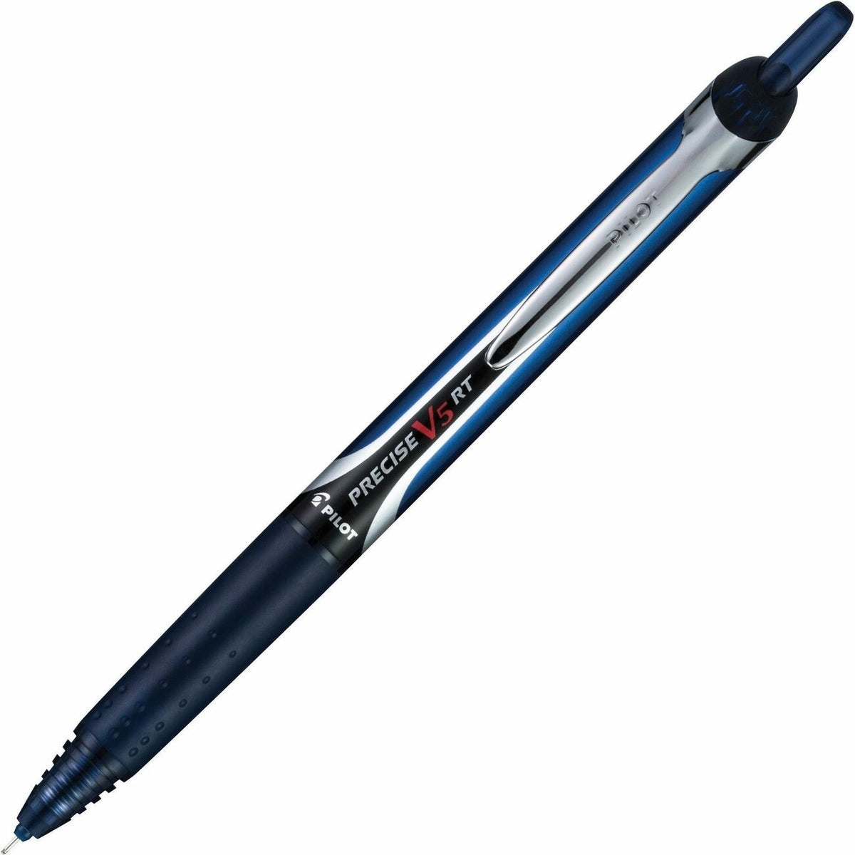 Pilot Rolling Ball Pen - Extra Fine 0.5 mm Point Size - Retractable - Navy Liquid Ink - Rubber Barrel - 12 / Dozen