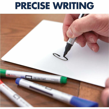 Quartet Premium Glass Board Dry-erase Markers - Erasable - Black, Blue, Red, Green Ink - Liquid - 6 / Pack
