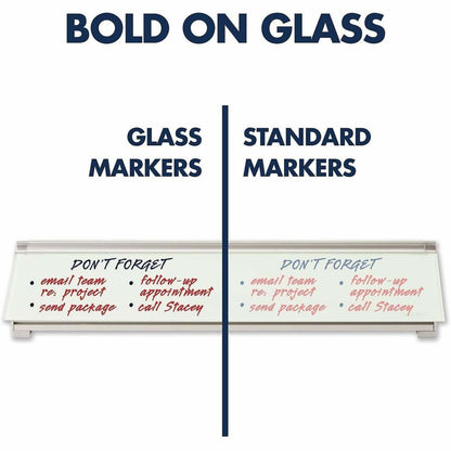 Quartet Premium Glass Board Dry-erase Markers - Erasable - Black, Blue, Red, Green Ink - Liquid - 6 / Pack