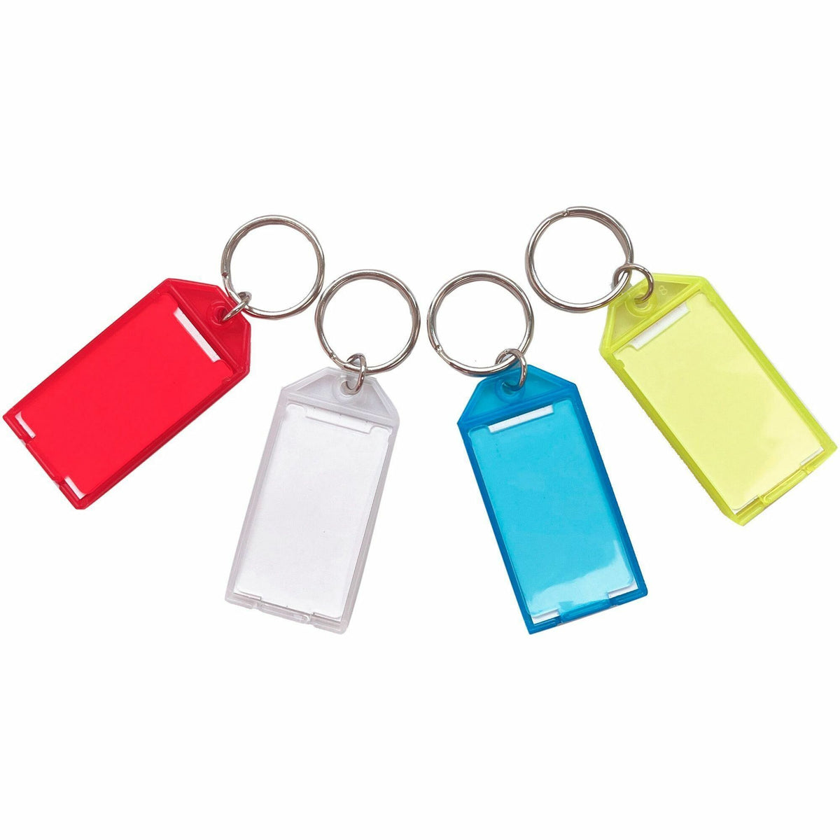 Sparco Replacement Key Tags - 0.25" Length x 0.75" Width - Oval - Assorted - 4 / Pack