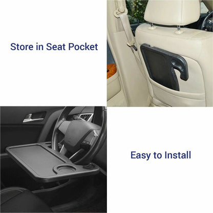 DAC® MP-231 Steering Wheel Desk - 1" Height x 16.50" Width x 11" Depth - Compact, Sturdy, Portable - Black - 1 Each