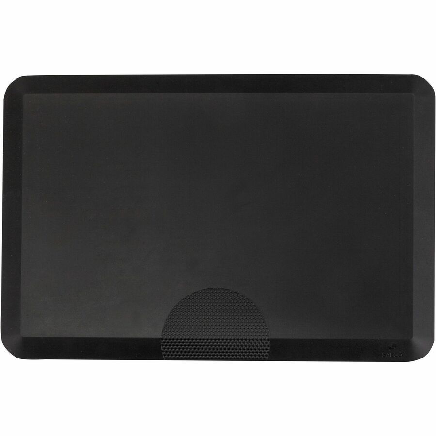 Safco Movable Anti-Fatigue Mat - Floor - 36" Length x 24" Width x 1" Thickness - Rectangular - Black - 1 Each