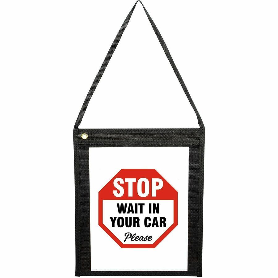 C-Line Fabric Hanging Strap Shop Ticket Holders - 12" Height x 9" Width - Fabric - Clear - 15 / Box