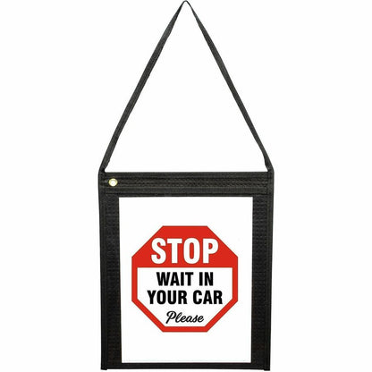 C-Line Fabric Hanging Strap Shop Ticket Holders - 12" Height x 9" Width - Fabric - Clear - 15 / Box