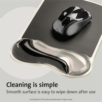 Kensington Duo Gel Mouse Pad Wrist Rest - 1.70" Height x 11.40" Width - Gray - Gel - 1 Each