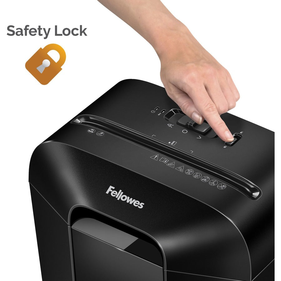 Fellowes LX45 Cross-cut Shredder - Non-continuous Shredder - Cross Cut - 8 Per Pass - for shredding Staples, Paper, Pape