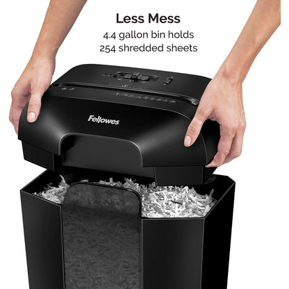 Fellowes LX45 Cross-cut Shredder - Non-continuous Shredder - Cross Cut - 8 Per Pass - for shredding Staples, Paper, Pape