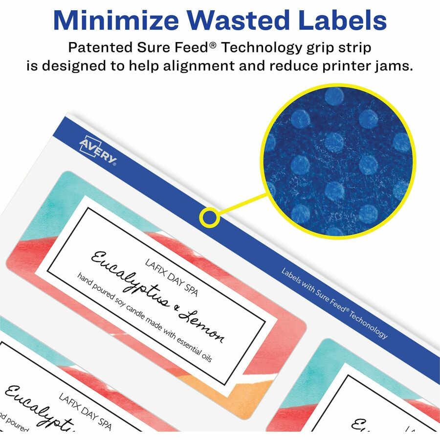 Avery® Shipping Labels, Glossy White, 2" x 4" , 100 Total (6527) - 2" Height x 4" Width - Permanent Adhesive - Rectangle