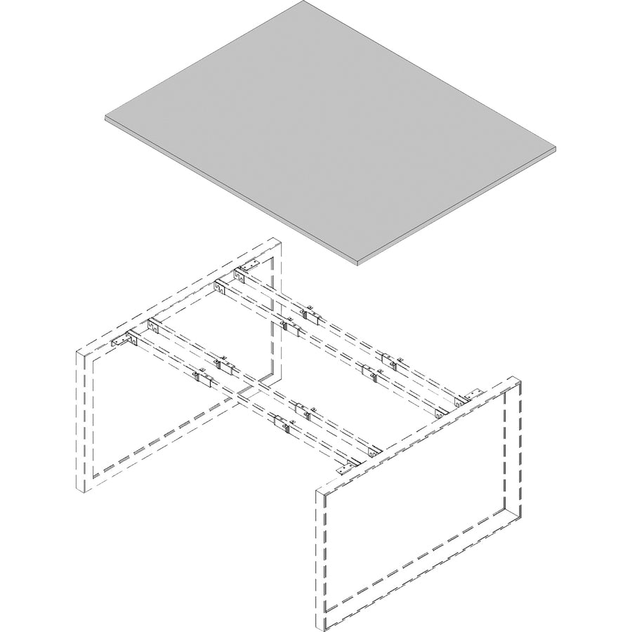 Lorell Revelance Conference Rectangular Tabletop - Rectangle - 1" Height x 59.9" Width x 47.3" Depth x 1" Thickness - Ma