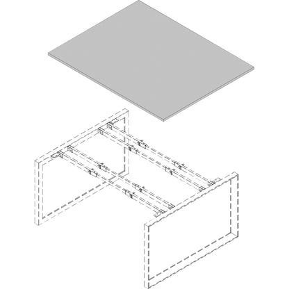 Lorell Revelance Conference Rectangular Tabletop - Rectangle - 1" Height x 59.9" Width x 47.3" Depth x 1" Thickness - Ma