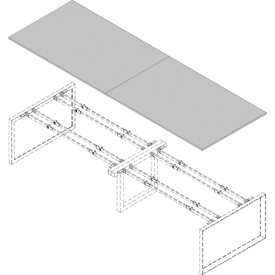 Lorell Revelance Conference Rectangular Tabletop - Rectangle - 1" Height x 71.6" Width x 47.3" Depth x 1" Thickness - Ma