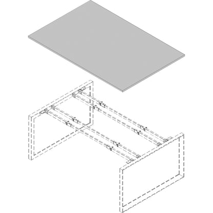 Lorell Revelance Conference Rectangular Tabletop - Rectangle - 1" Height x 71.6" Width x 47.3" Depth x 1" Thickness - Ma