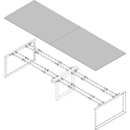 Lorell Revelance Conference Rectangular Tabletop - Rectangle - 1" Height x 71.6" Width x 47.3" Depth x 1" Thickness - Ma