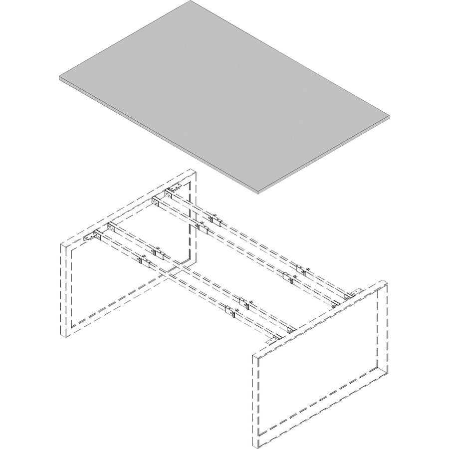 Lorell Revelance Conference Rectangular Tabletop - Rectangle - 1" Height x 71.6" Width x 47.3" Depth x 1" Thickness - Ma