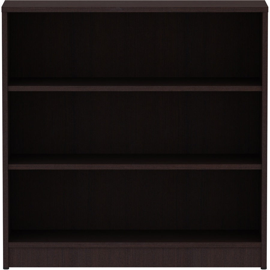 Lorell Laminate Bookcase - 36" Width x 12" Depth x 36" Height - 3 x Shelf(ves) - 1 Each