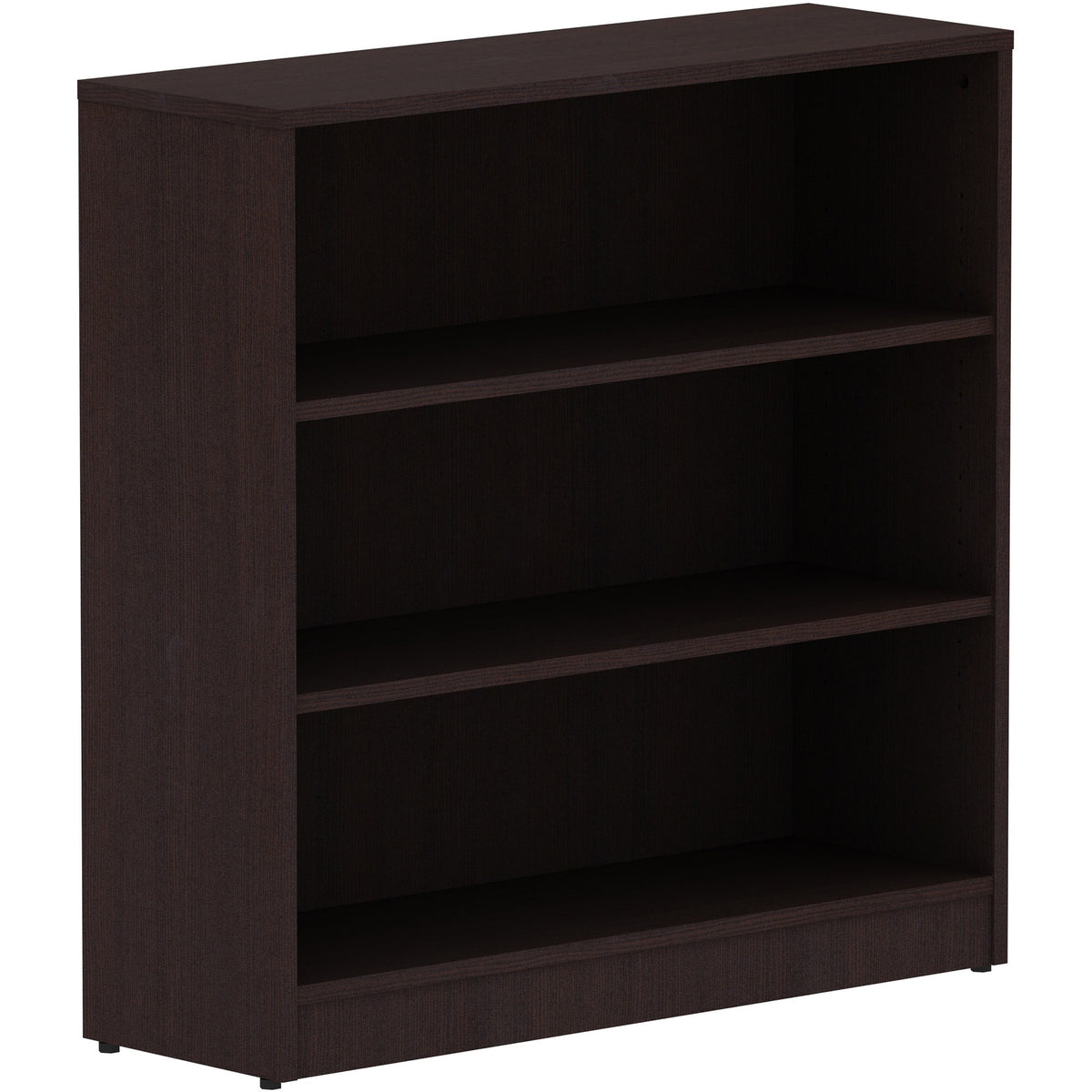 Lorell Laminate Bookcase - 36" Width x 12" Depth x 36" Height - 3 x Shelf(ves) - 1 Each