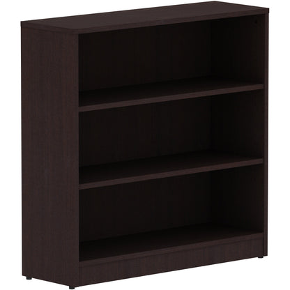Lorell Laminate Bookcase - 36" Width x 12" Depth x 36" Height - 3 x Shelf(ves) - 1 Each