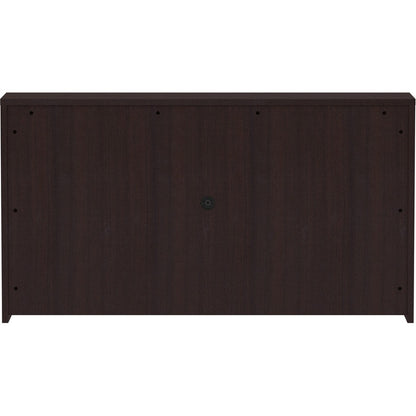 Lorell Essentials Series Stack-on Hutch with Doors - 36" Height x 66" Width x 15" Depth - 4 Door(s) - Finish: Espresso L