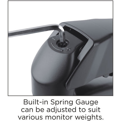 Lorell Mounting Arm for Monitor - Black - Height Adjustable - 1 Display(s) Supported - 14.30 lb Load Capacity - 75 x 75,