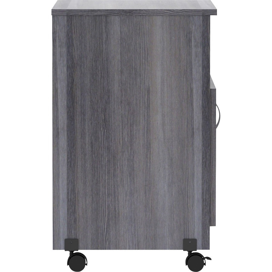 Lorell Mobile Machine Stand with Shelf - 30.50" Height x 28" Width x 19.75" Depth - Countertop - Weathered Charcoal - 1 
