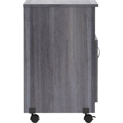 Lorell Mobile Machine Stand with Shelf - 30.50" Height x 28" Width x 19.75" Depth - Countertop - Weathered Charcoal - 1 