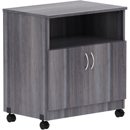 Lorell Mobile Machine Stand with Shelf - 30.50" Height x 28" Width x 19.75" Depth - Countertop - Weathered Charcoal - 1 