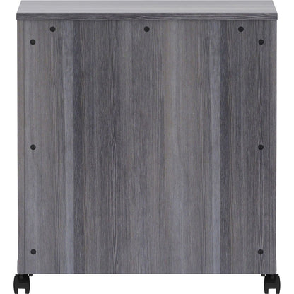 Lorell Mobile Machine Stand with Shelf - 30.50" Height x 28" Width x 19.75" Depth - Countertop - Weathered Charcoal - 1 