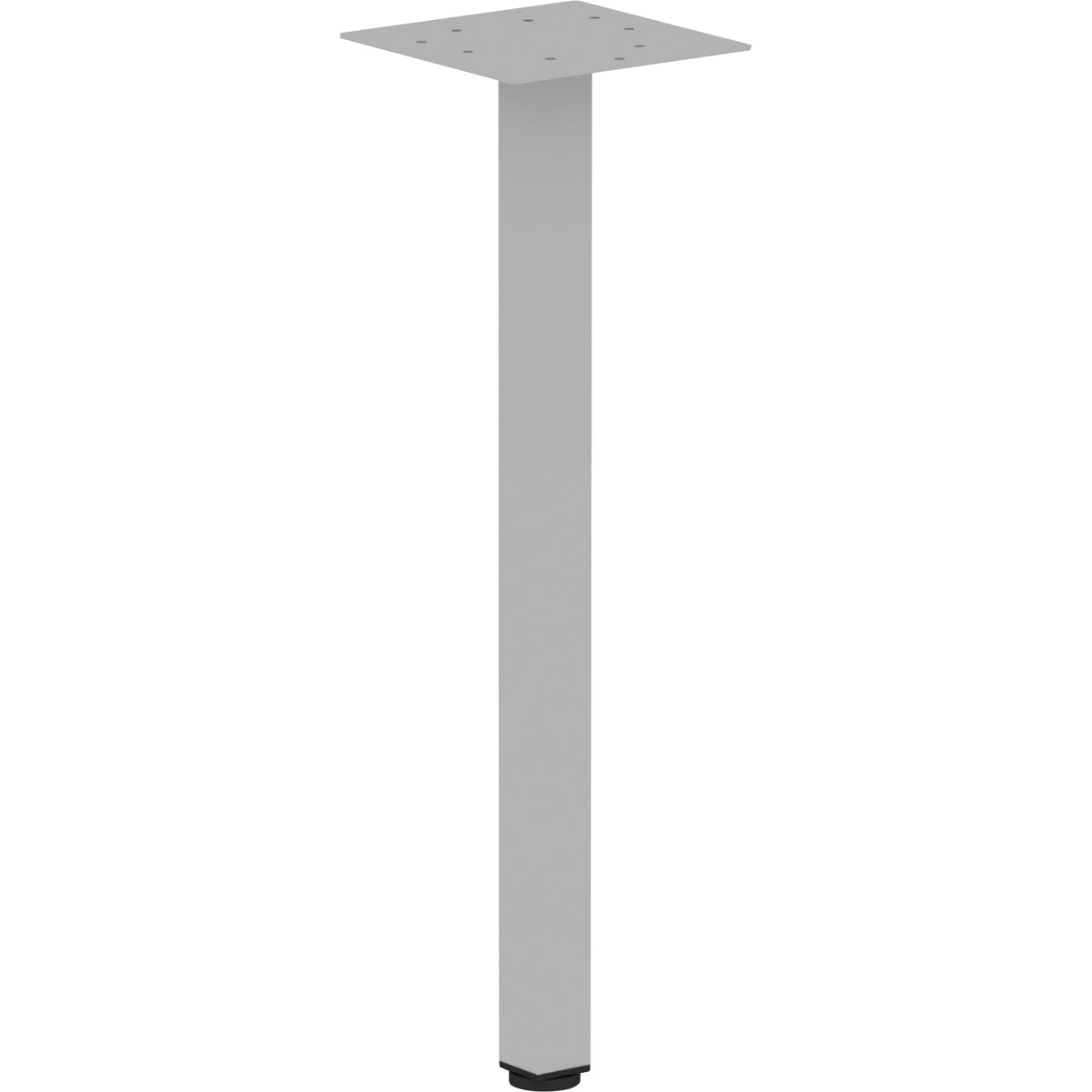 Lorell Relevance Series Offset Square Leg - Gray Top - Powder Coated Silver Square Leg Base - 28.50" Height x 7.87" Widt