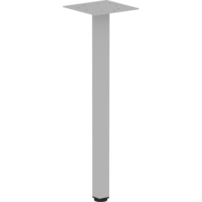 Lorell Relevance Series Offset Square Leg - Gray Top - Powder Coated Silver Square Leg Base - 28.50" Height x 7.87" Widt