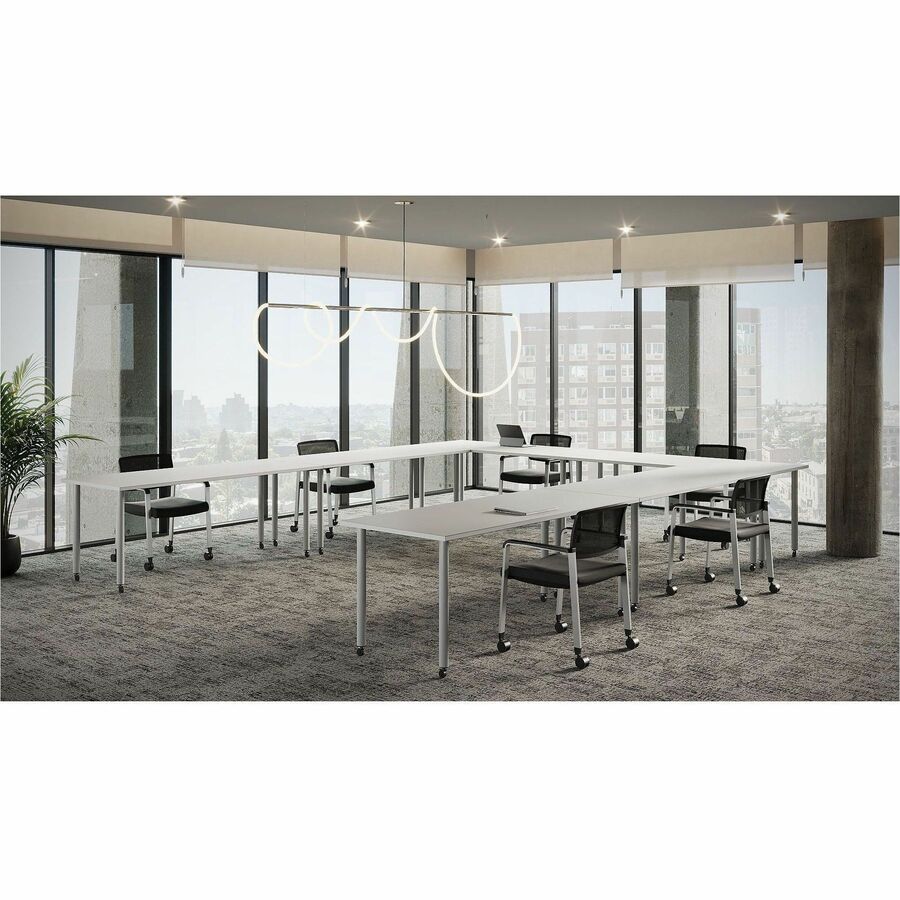 Lorell Training Tabletop - White Rectangle Top - 72" Table Top Length x 30" Table Top Width x 1" Table Top Thickness - A