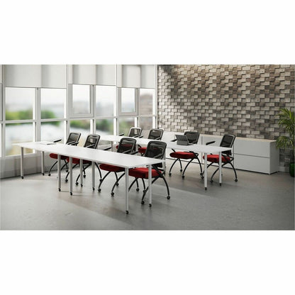 Lorell Training Tabletop - White Rectangle Top - 72" Table Top Length x 30" Table Top Width x 1" Table Top Thickness - A