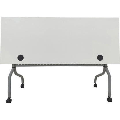Lorell Preference Flip and Nest Training Table - White Top - Silver Base - 4 Legs - 23.60" Table Top Length x 60" Table 