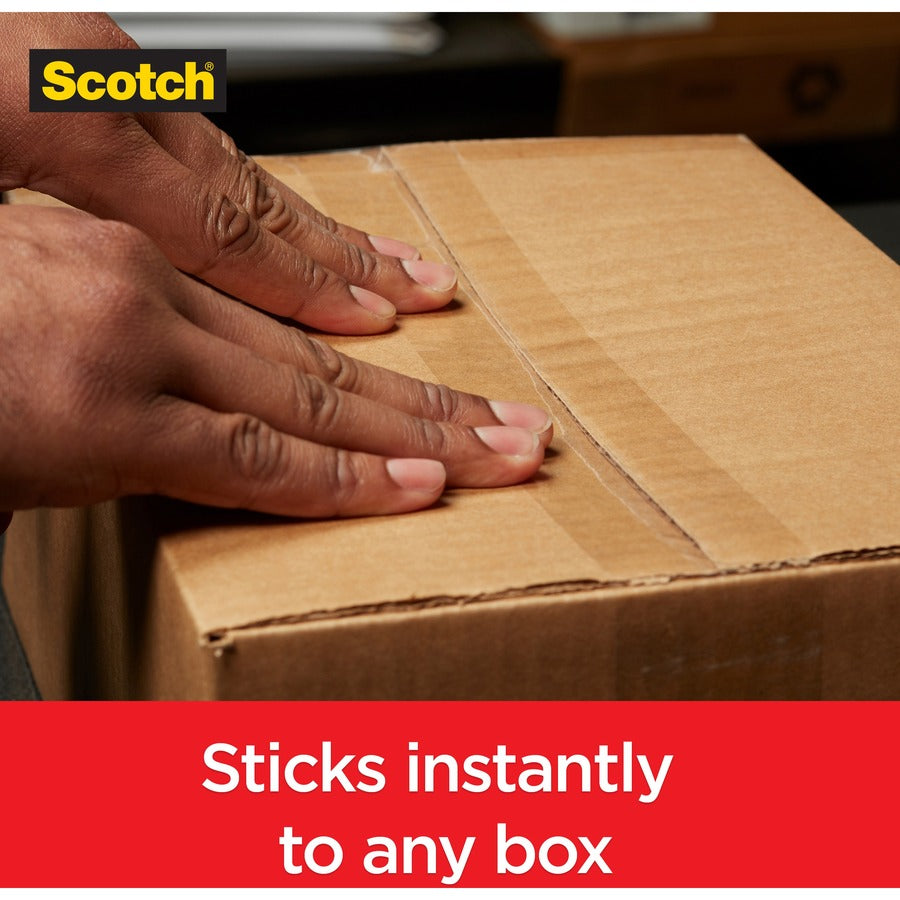 Scotch Box Lock Dispenser Packaging Tape - 22.20 yd Length x 1.88" Width - Clear - Dispenser Included - 6 Rolls/Pack - 6