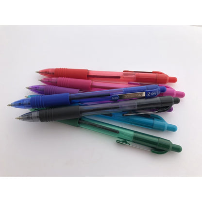 Zebra Pen Z-Grip Retractable Ballpoint Pens - 0.7 mm Pen Point - Retractable - Blue Ink - 1 Dozen