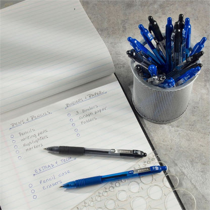 Zebra Pen Z-Grip Retractable Ballpoint Pen - 0.7 mm Pen Point - Retractable - Blue Ink - 1 Pack