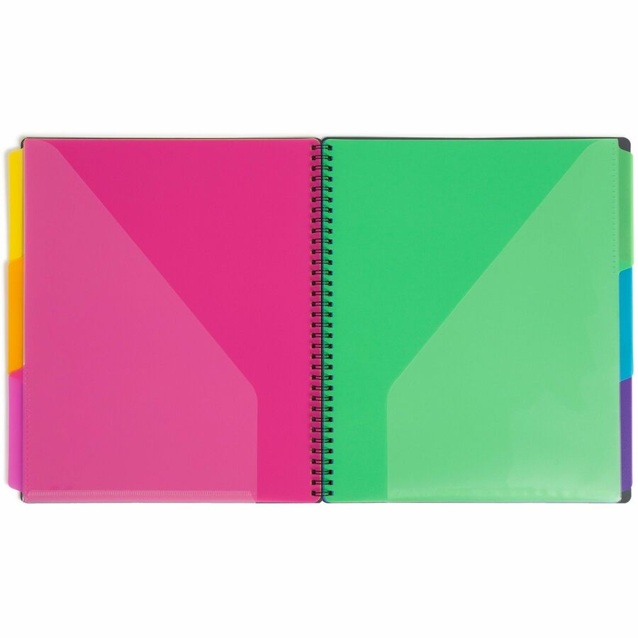 Smead 1/3 Tab Cut Letter Organizer Folder - 8 1/2" x 11" - 12 Pocket - Assorted Tab Position - Gray - 1 Each