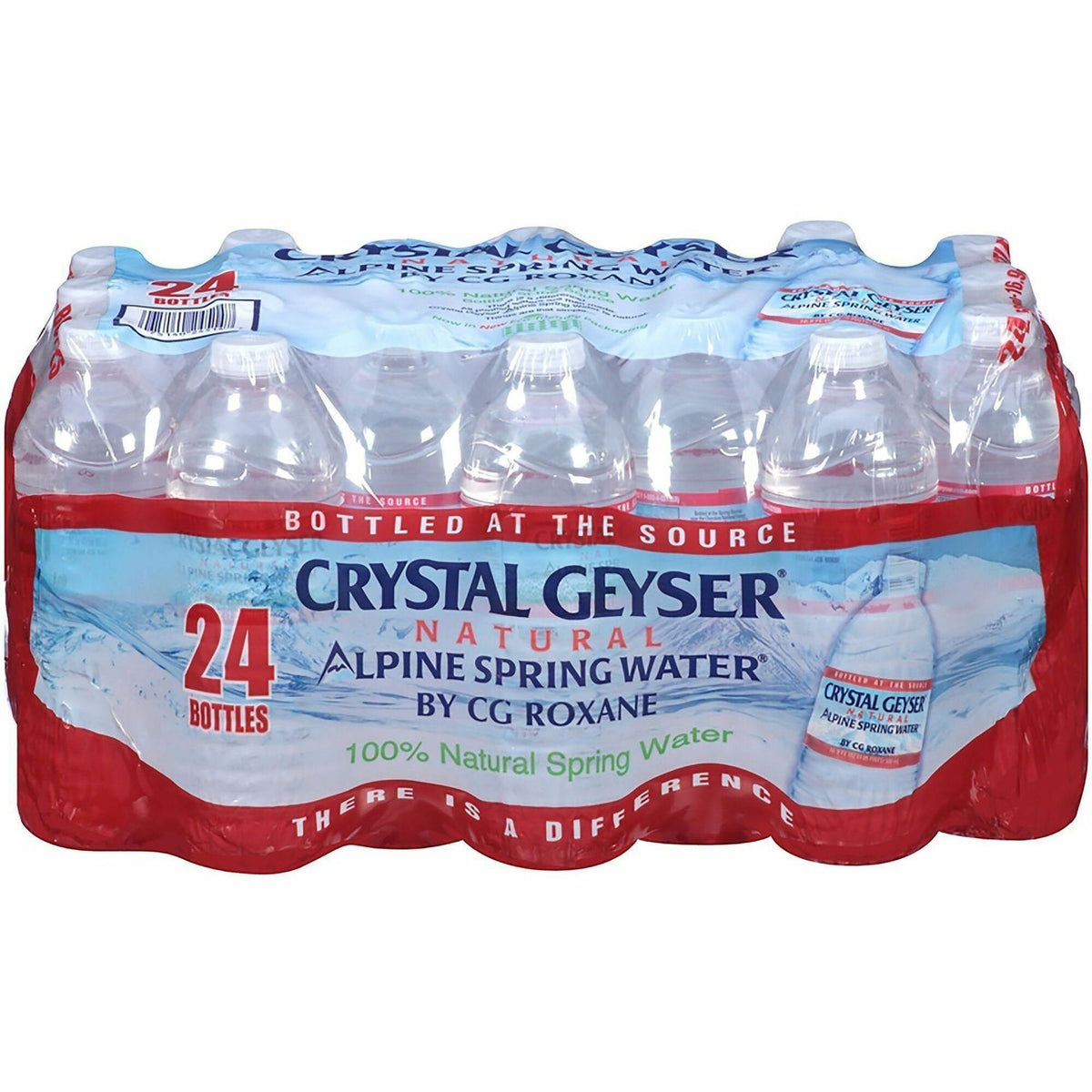 Crystal Geyser Natural Alpine Spring Water - Ready-to-Drink - 16.90 fl oz (500 mL) - Natural - 24 / Carton