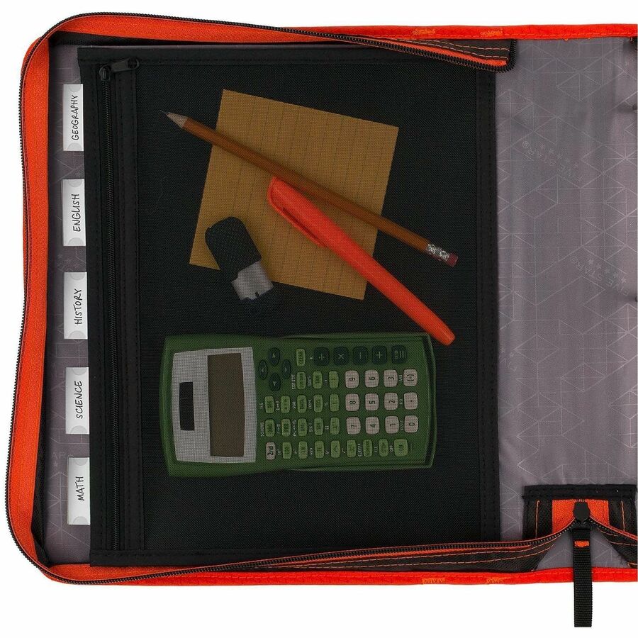 Five Star Zipper Binder With Expansion Panel, 2" Rings, Assorted Colors - 2" Binder Capacity - Letter - 8 1/2" x 11" She