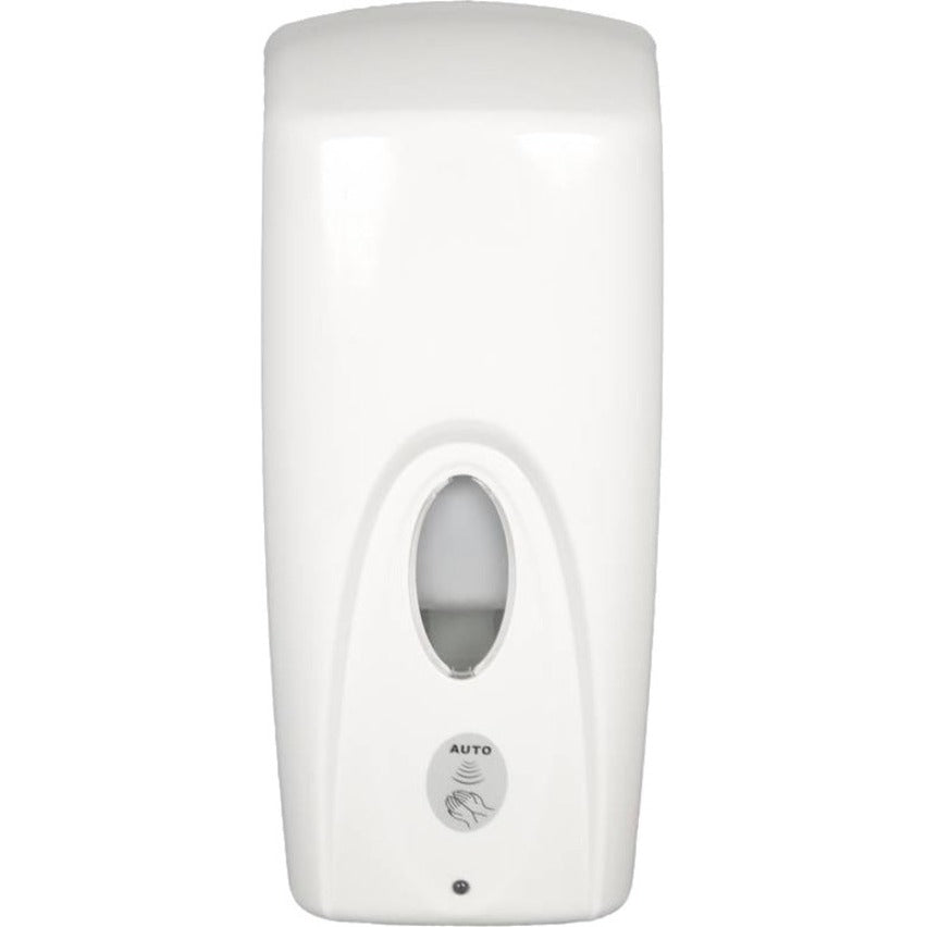 Impact Hands Free Soap Dispenser - Automatic - Support 6 x AA Battery - Key Lock - White - 1 Each