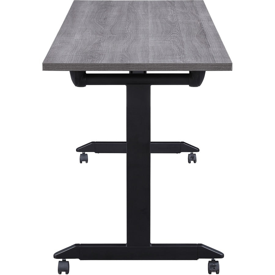 Lorell Mobile Folding Training Table - Rectangle Top - Powder Coated Base - 200 lb Capacity - 63" Table Top Width - 1 Ea