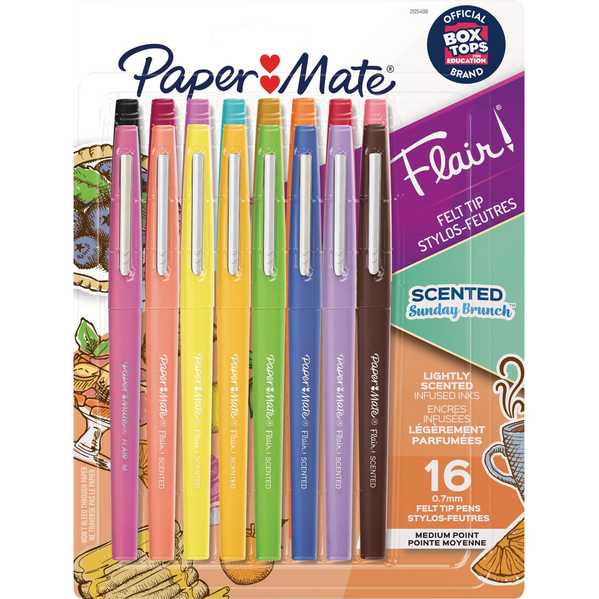 Paper Mate Flair Scented Pens - 0.7 mm Pen Point - Multicolor Ink - Water Based - 16 / Pack