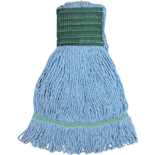 Genuine Joe Synthetic Blend Medium Mophead - Medium - Looped Ends, Durable, Launderable, Headband - Rayon, Cotton, Rayon