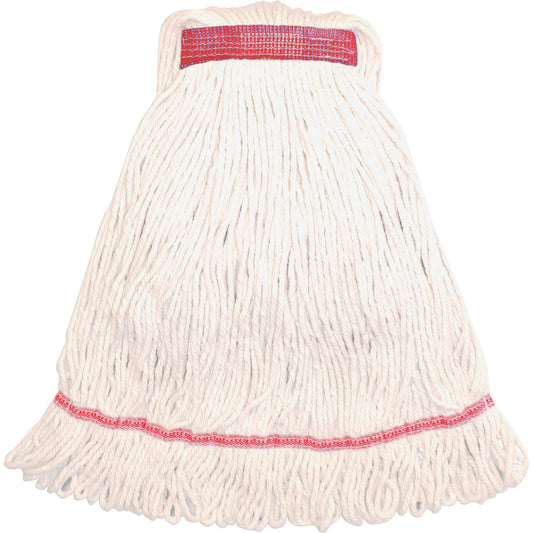 Genuine Joe Narrow Band Large Mophead - Large - Rayon, Cotton, Fiber, Cotton - 1 Each