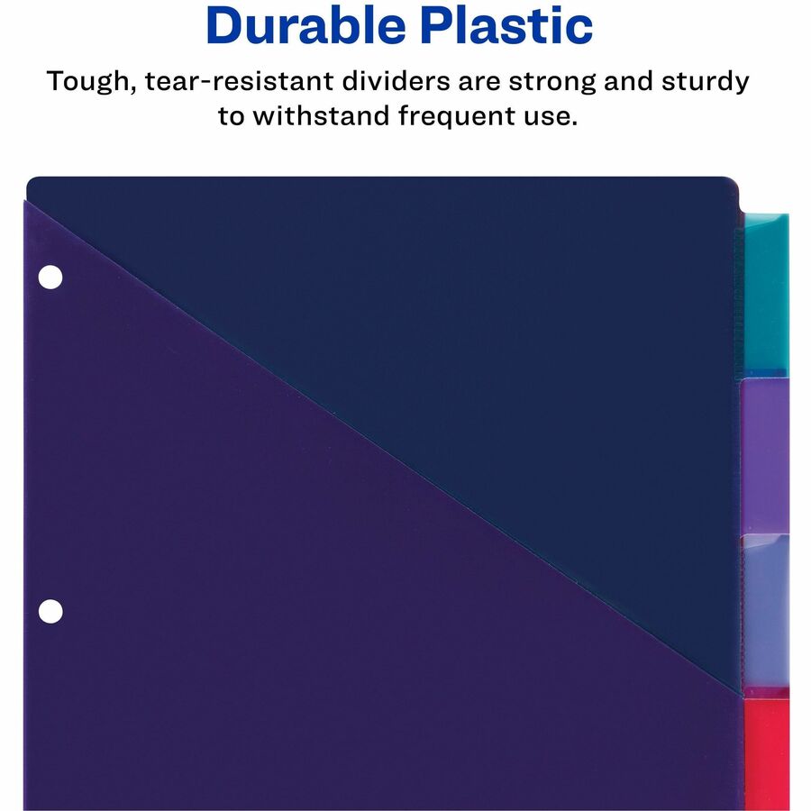 Avery® Big Tab Tab Divider - 5 x Divider(s) - 5 - 5 Tab(s)/Set - 9.3" Divider Width x 11.13" Divider Length - 3 Hole Pun