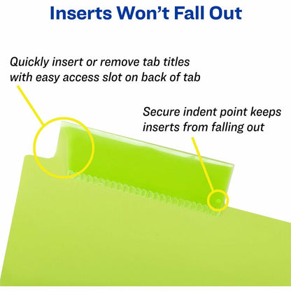 Avery® Big Tab Tab Divider - 5 x Divider(s) - 5 - 5 Tab(s)/Set - 9.3" Divider Width x 11.13" Divider Length - 3 Hole Pun